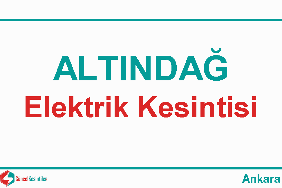 Altındağ Hacı Bayram Mh. Elektrik Kesintisi (06/03 2024 Çarşamba)