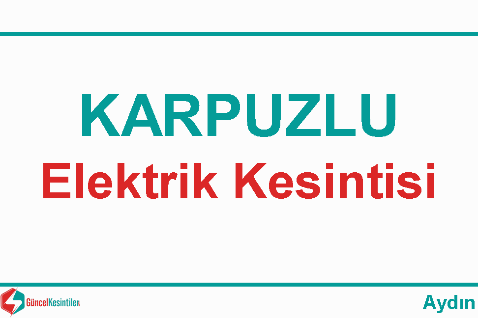 22 Ekim 2019 Karpuzlu/Aydın Elektrik Arıza Detayı