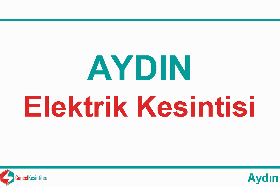 Aydın Merkez'de Elektrik Arızası :23 Aralık 2023 EFELER