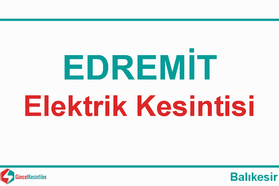 05 Temmuz-2020(Pazar) Balıkesir-Edremit Elektrik Arızası