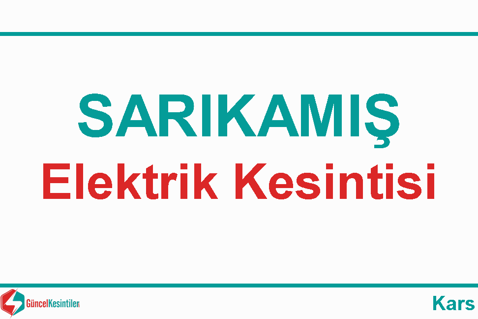 Sarıkamış'da Elektrik Kesintisi : 10-12-2019