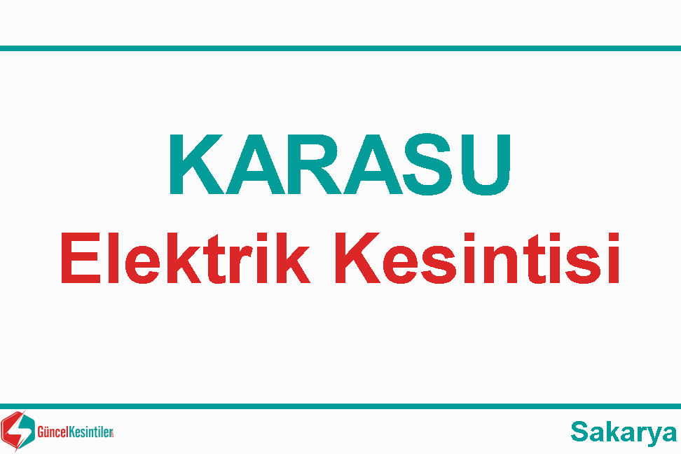 Sakarya-Karasu 9 Mayıs Perşembe 2024 Elektrik Kesinti Haberi Sedaş