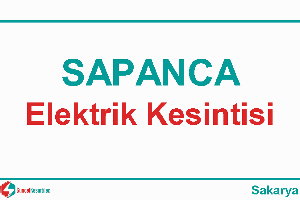 Sapanca Sakarya 04 Mart - 2024 Elektrik Arızası