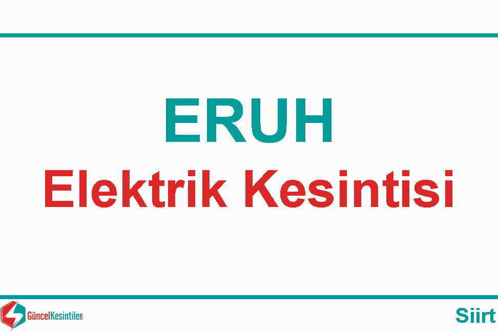 21.12.2023 Siirt/Eruh'da Elektrik Arızası