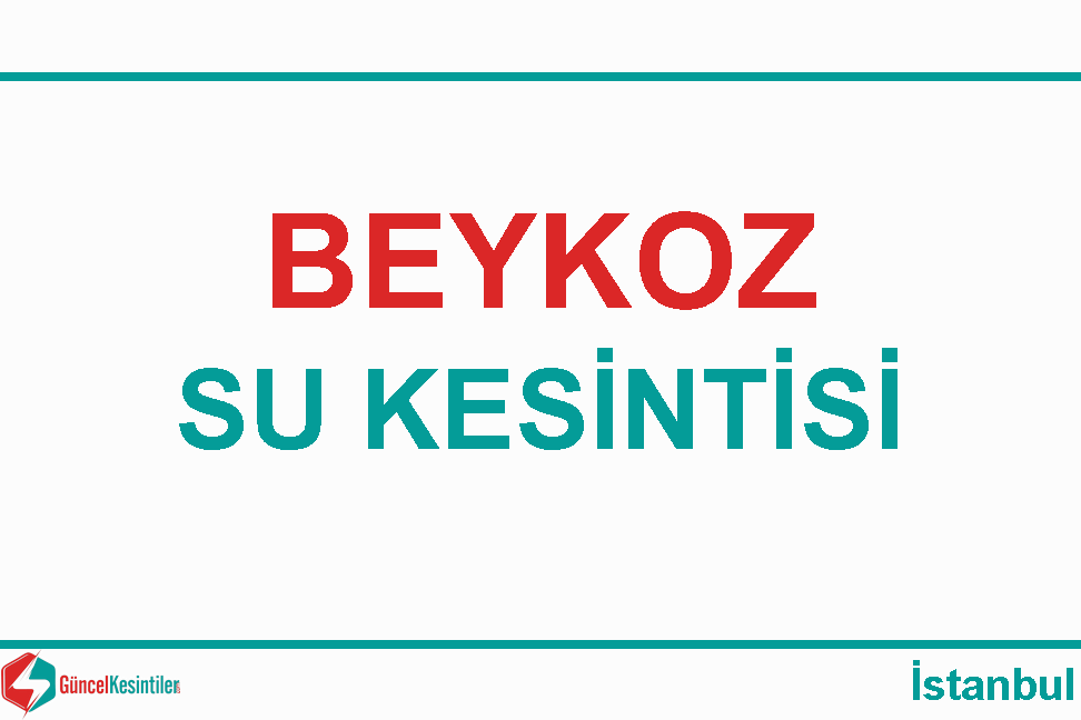 5-08-2022 İstanbul/Beykoz'da Su Arıza Detayı