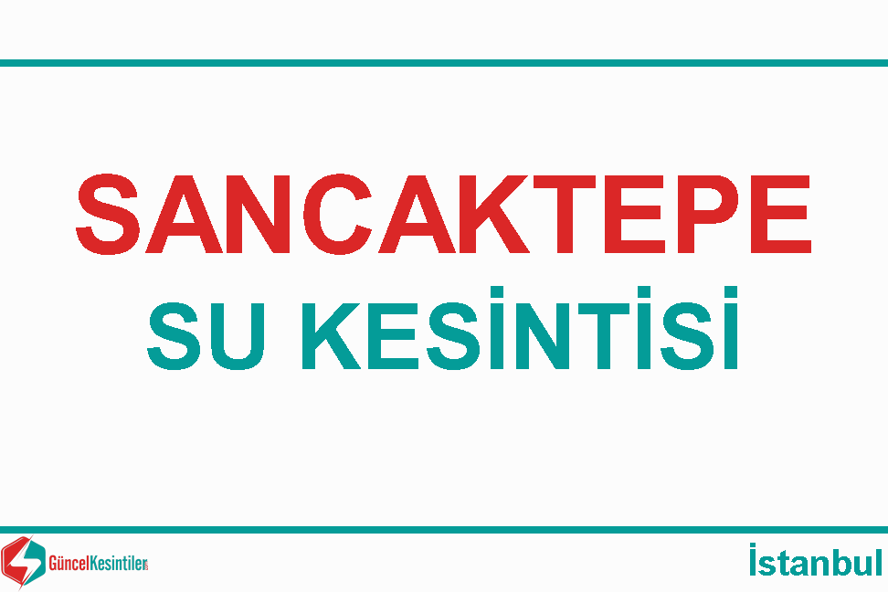 19-10-2019 Sancaktepe İstanbul Su Arızası