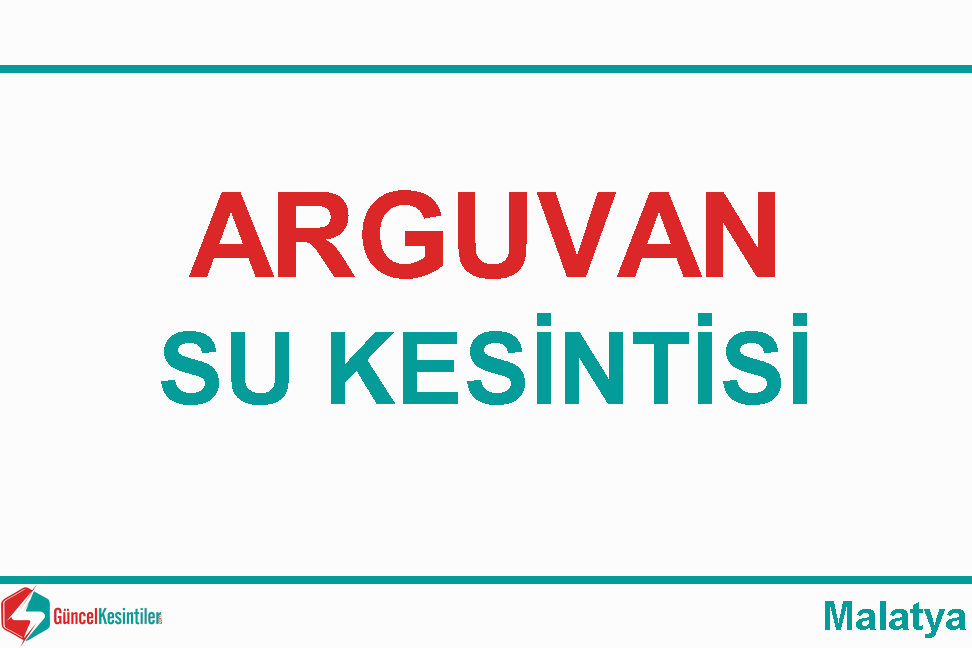 19 Ekim 2021 Arguvan-Malatya Su Kesintisi