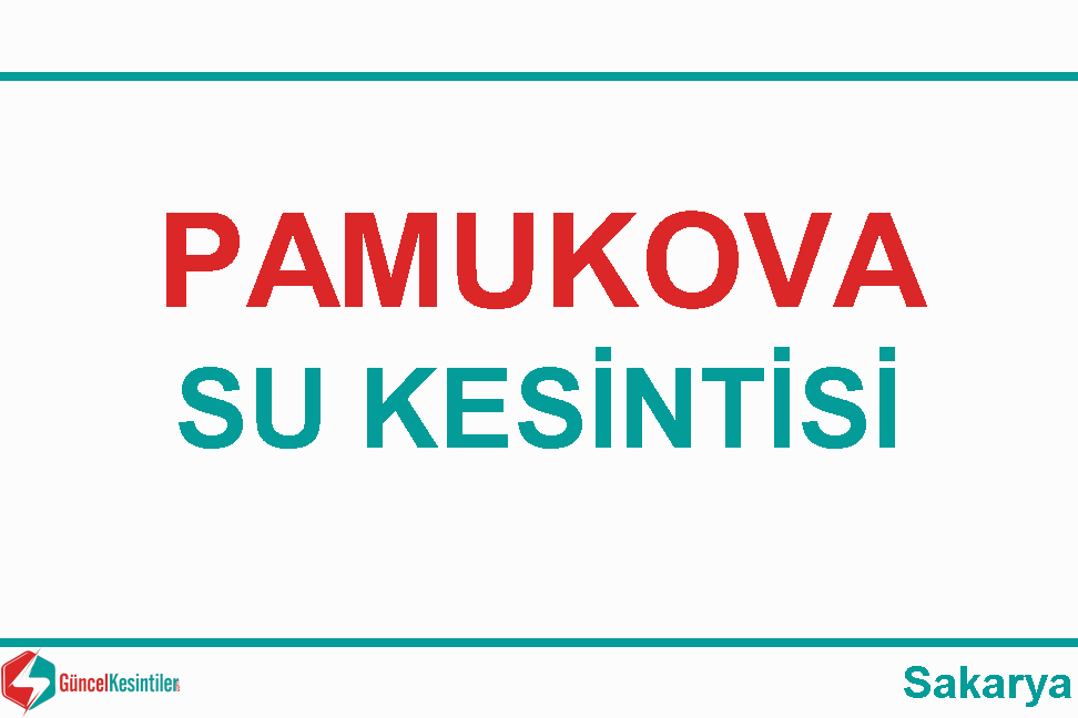 Pamukova Sakarya 12 Kasım-2021(Cuma) Su Arızası